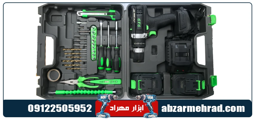 متعلقات  دریل شارژی 21 ولت پی ای پی مدل CD-2126