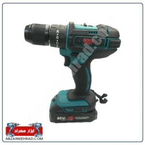 دریل شارژی دوباتری 88 ولت باس همراه با متعلقات