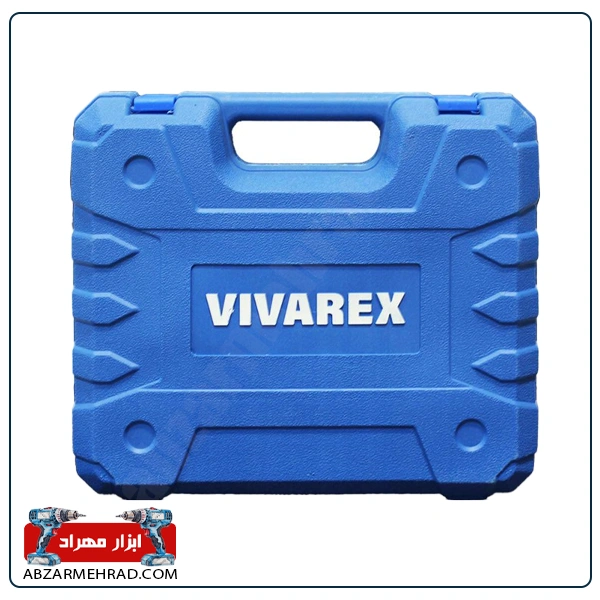 ابزار مهراد 104 جعبه دریل شارژی 12 ولت با لوازم ویوارکس مدل VR12V-2A دو باتری